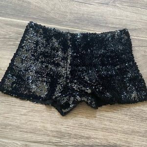 Black booty shorts